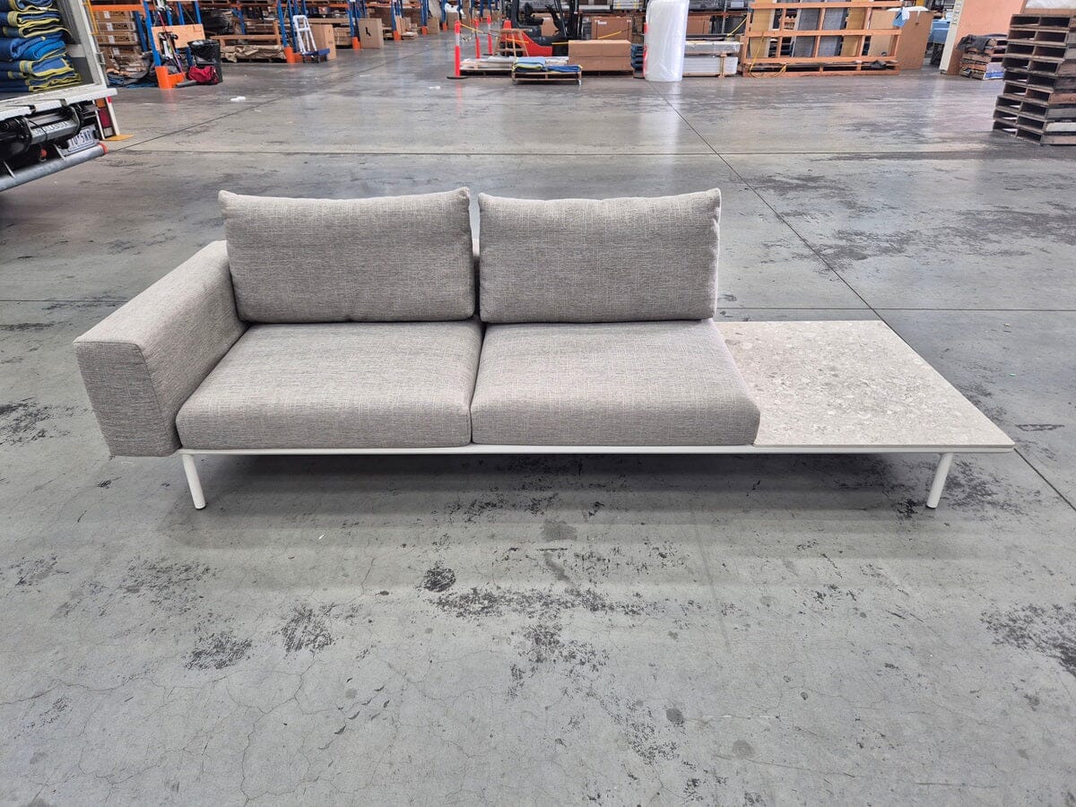 Addis Sofa Left Coffee Unit in Grey Outdoor Furniture Kett