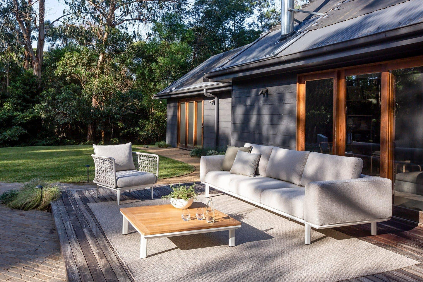 Addis Teak/Alu Coffee Table - Outdoor Furniture
