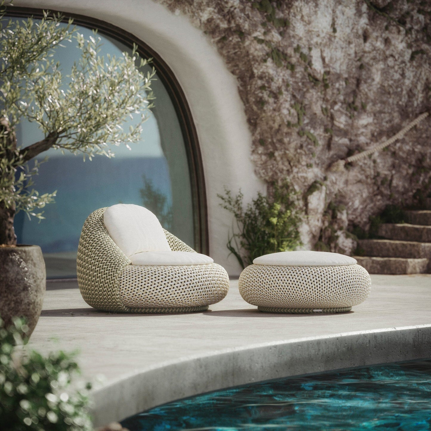 ATOLO Footstool Outdoor Furniture DEDON