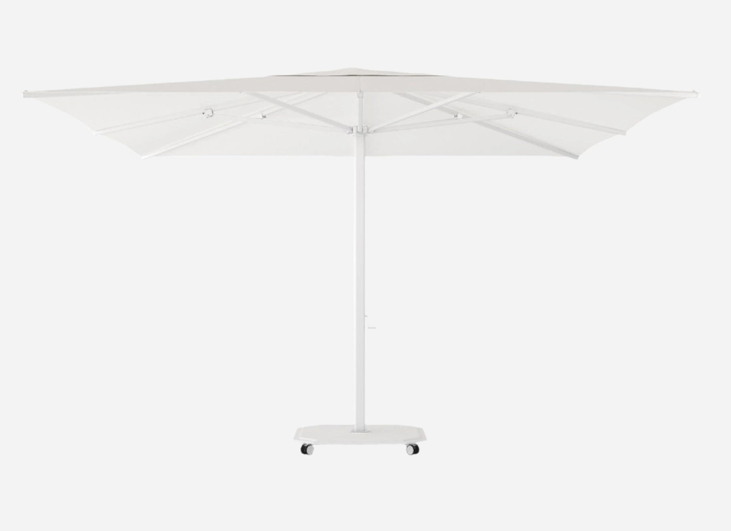 Caractere 400cm Centre Pole Umbrella in White - Outdoor Furniture