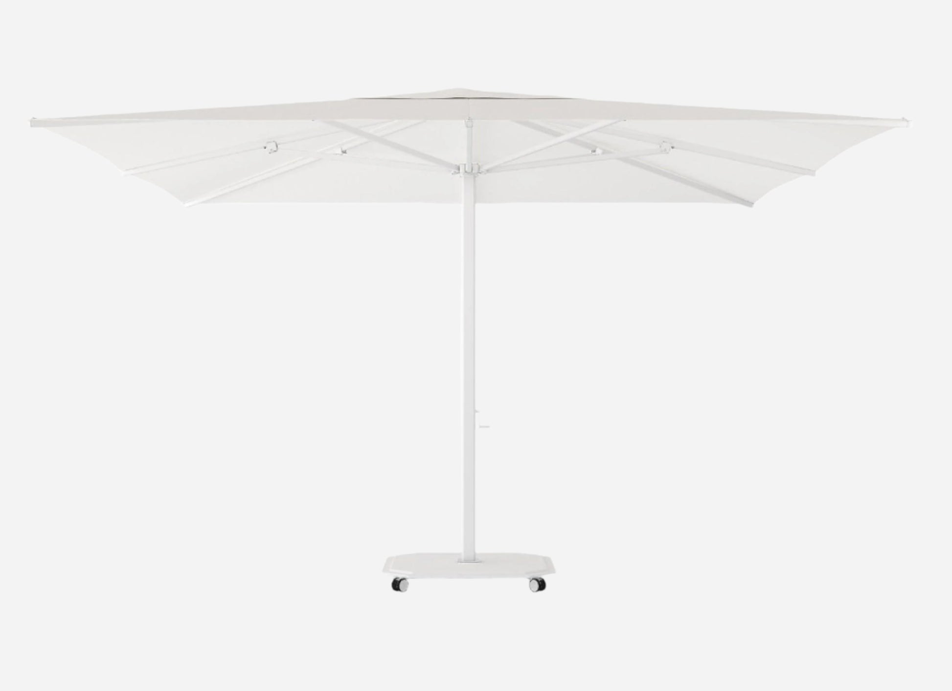 Caractere 400cm Centre Pole Umbrella in White - Outdoor Furniture