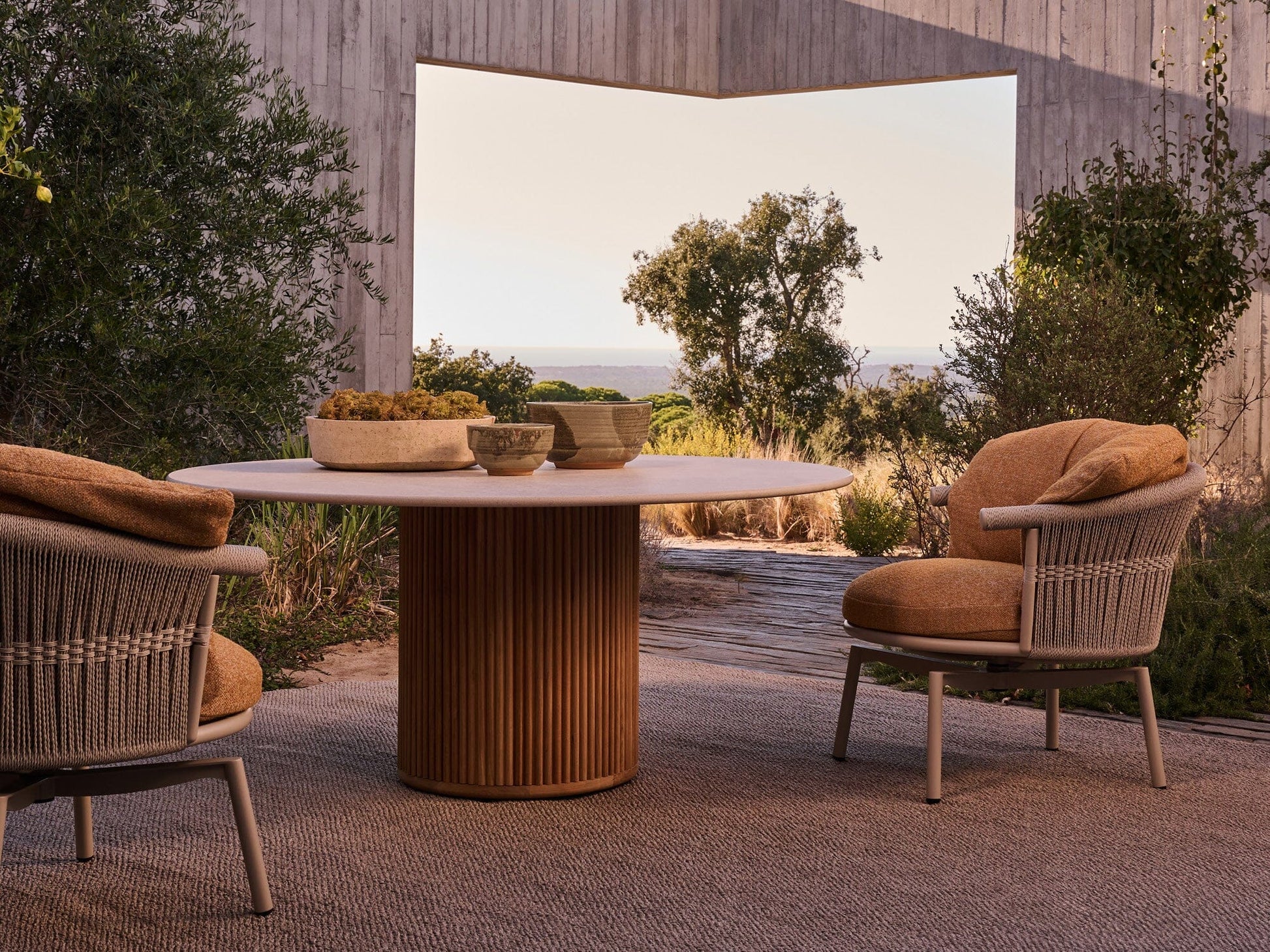 CESTA Swivel Lounge Chair Outdoor Furniture Tribu