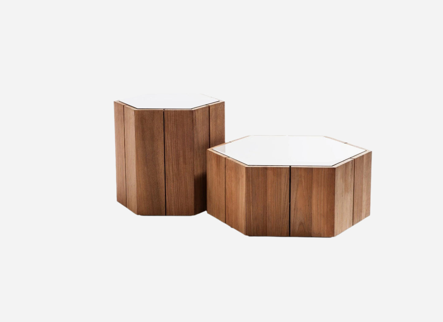 Hexagon Low Tables in Ocean 20% Off - Outdoor Furniture