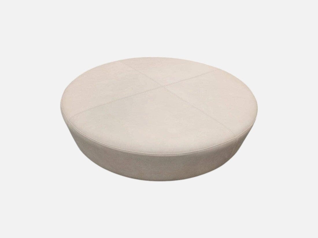 Johanna Large Ottoman Reverse Under Coffee Table in Cream Leather Indoor Furniture Kett