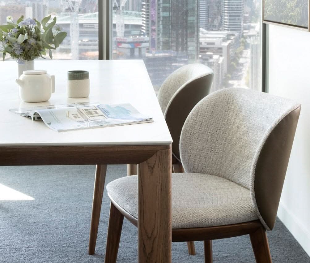 Johanna Sidechairs Light Walnut/Olive (4) Indoor Furniture Kett