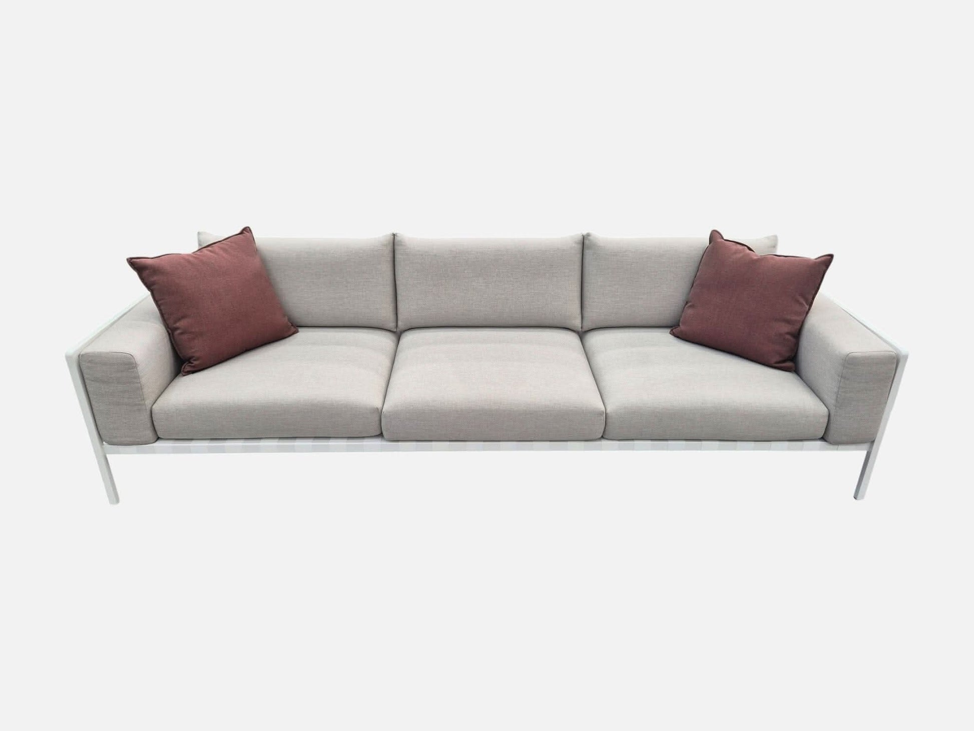 Natal Alu 3-Seater Sofa in White Outdoor Furniture Tribu