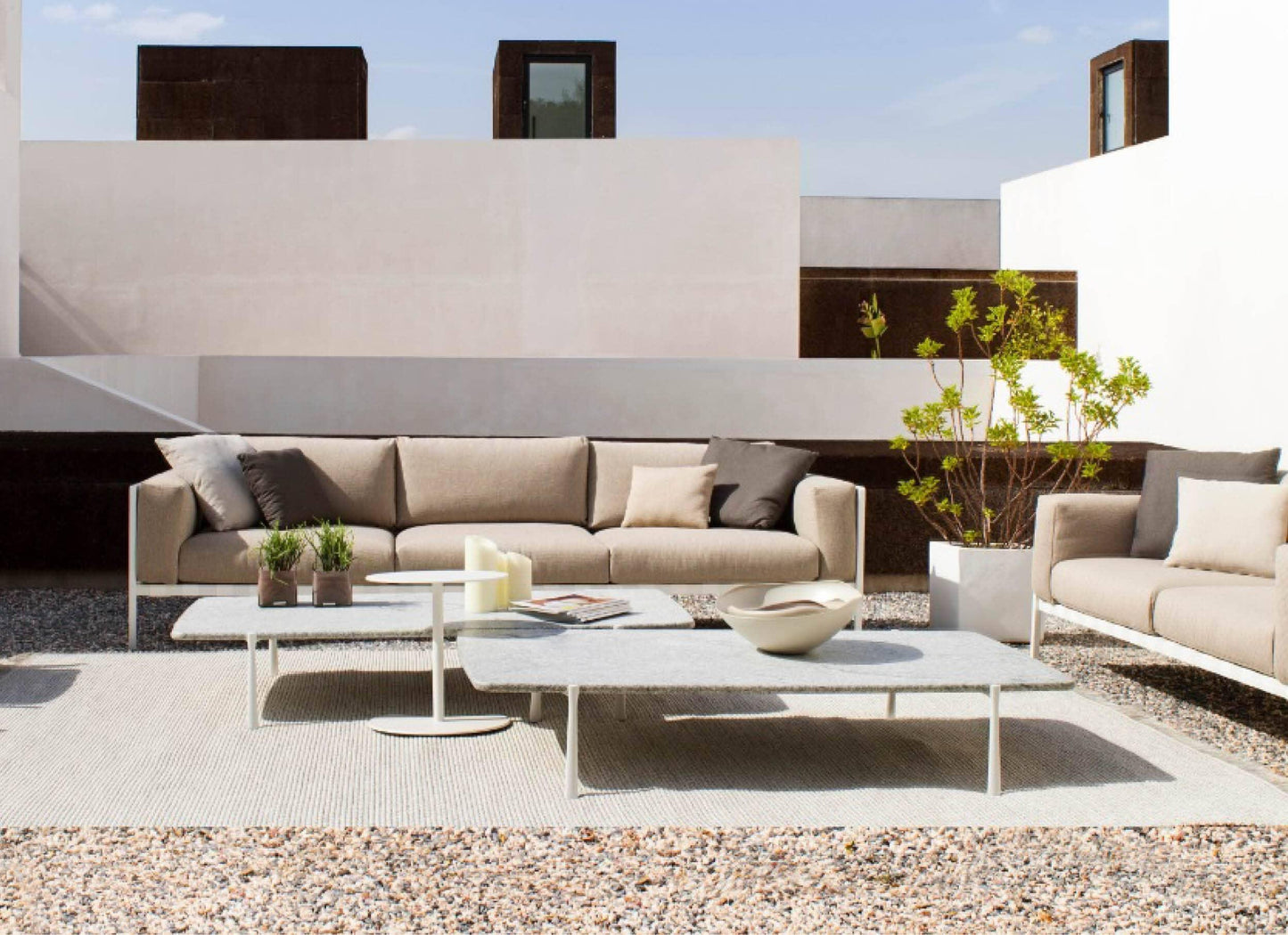 Natal Alu Sofa in White 20% Off - Outdoor Furniture