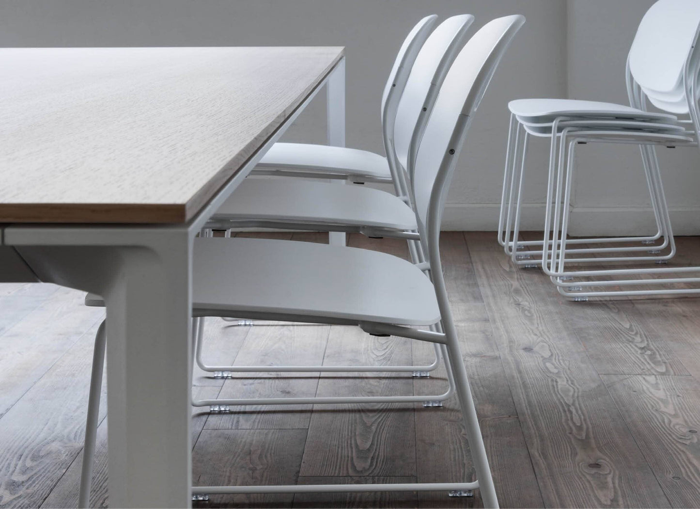 Olo Dining Chairs in White/Blanched Oak (4) Indoor Furniture Lapalma 