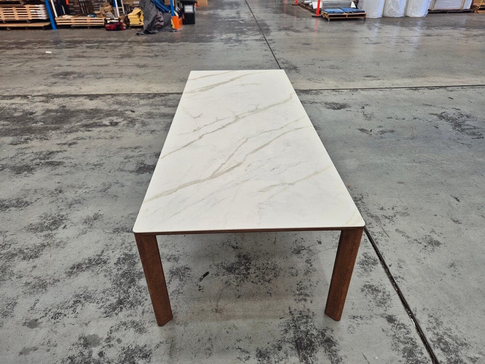 Otway Ceramic Dining Table 280cm Light Walnut Indoor Furniture Kett