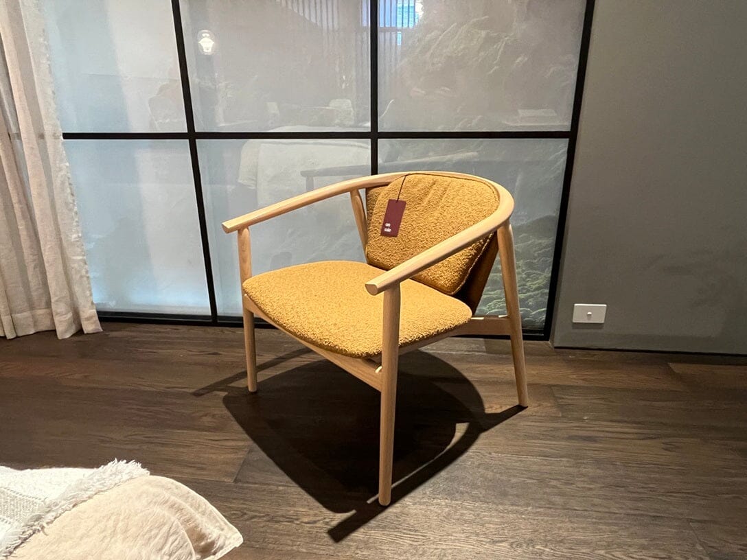 Otway Lounge Chair in Belize Gold Boucle Indoor Furniture Kett