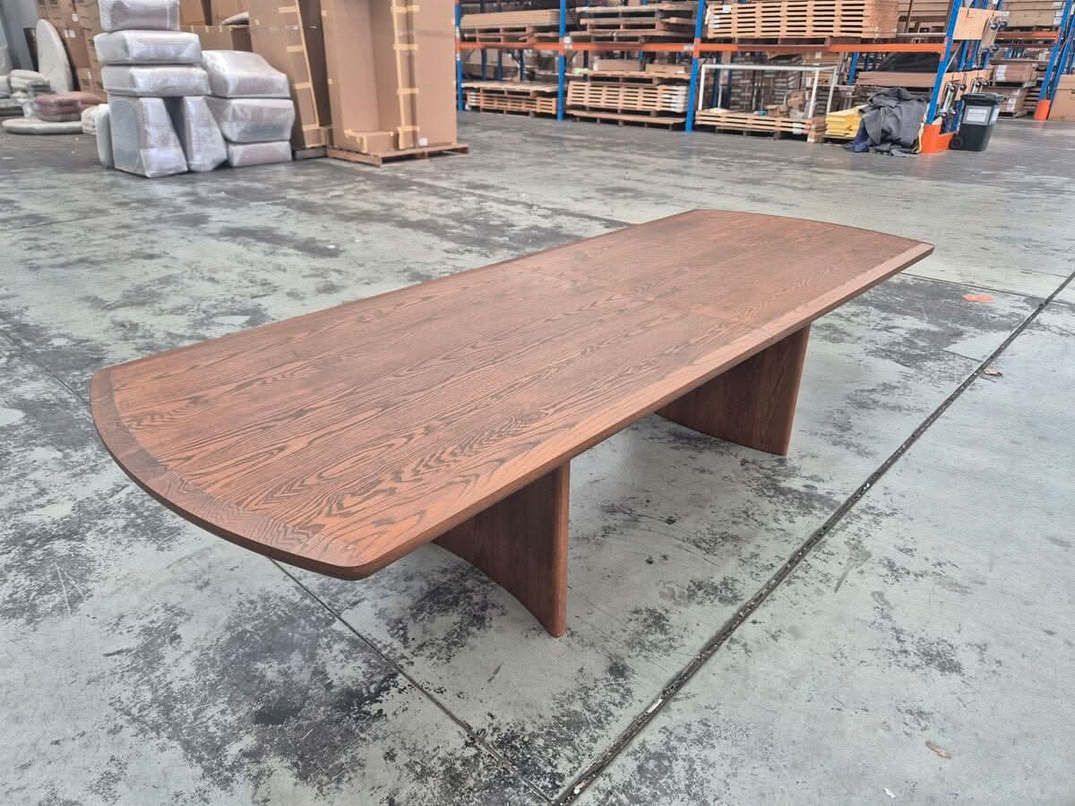 Portland Arc Dining Table 300cm in Light Walnut Indoor Furniture Kett