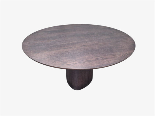 Portland Pedestal Dining Table in Smoked Oak