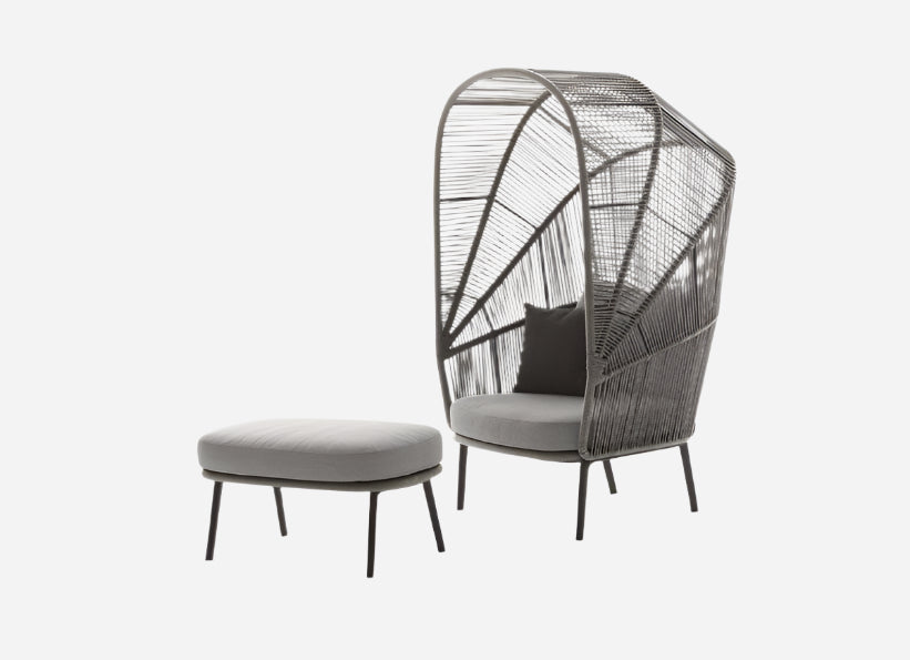 RILLY Cocoon Chair & Footstool 50% Off - Outdoor Furniture