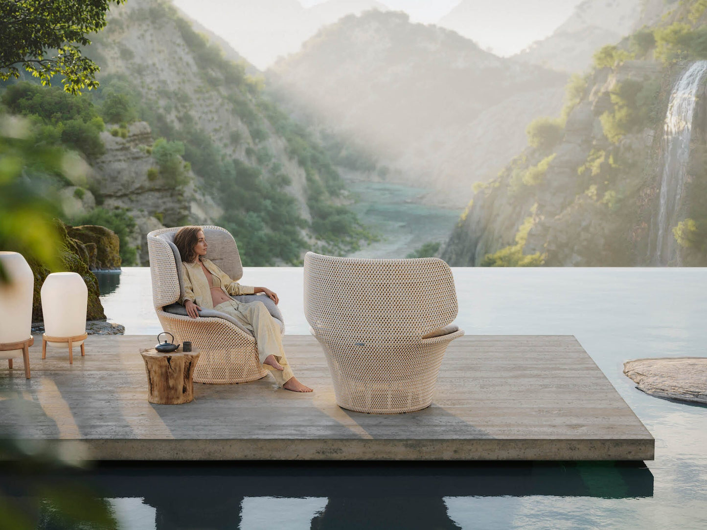 SEASHELL Wing Chair Outdoor Furniture DEDON