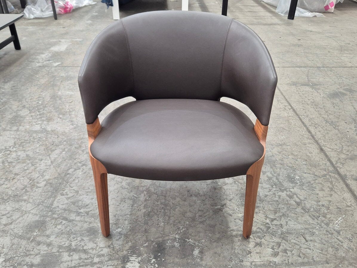 Velis Lounge Tub Chair in Walnut Indoor Furniture Potocco