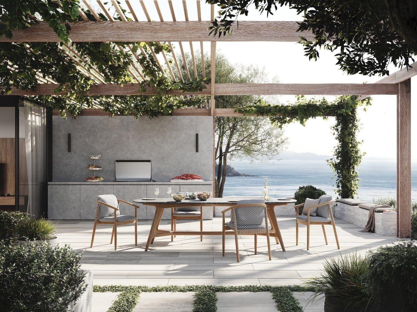 Forrest Elliptical Ceramic Table - Outdoor Furniture