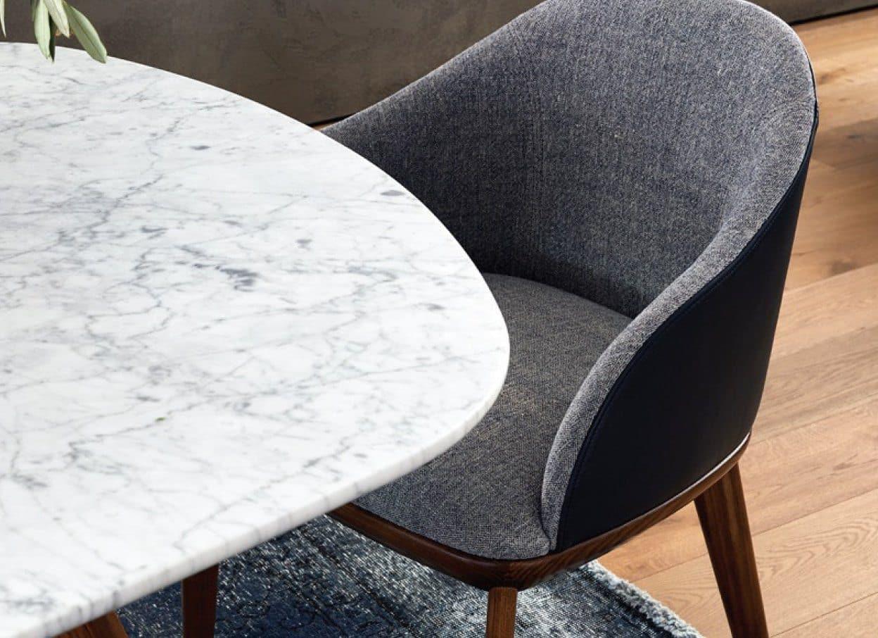 Johanna Elliptical Marble Table - Indoor Furniture