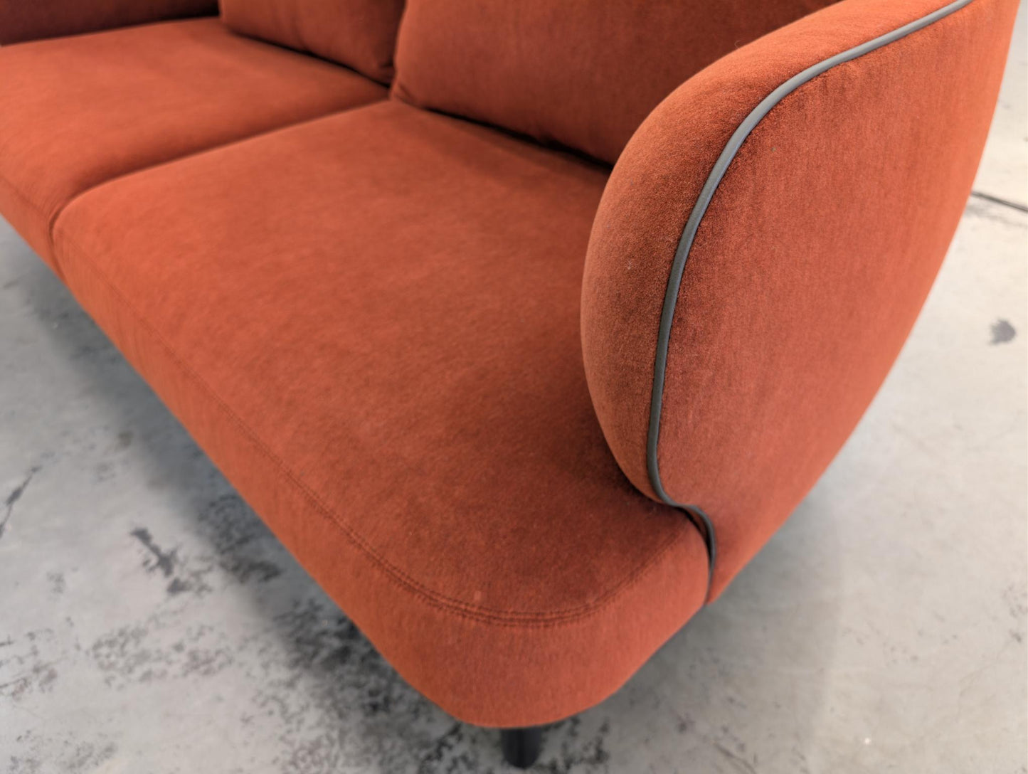 Johanna Sofa in Ochre Velvet