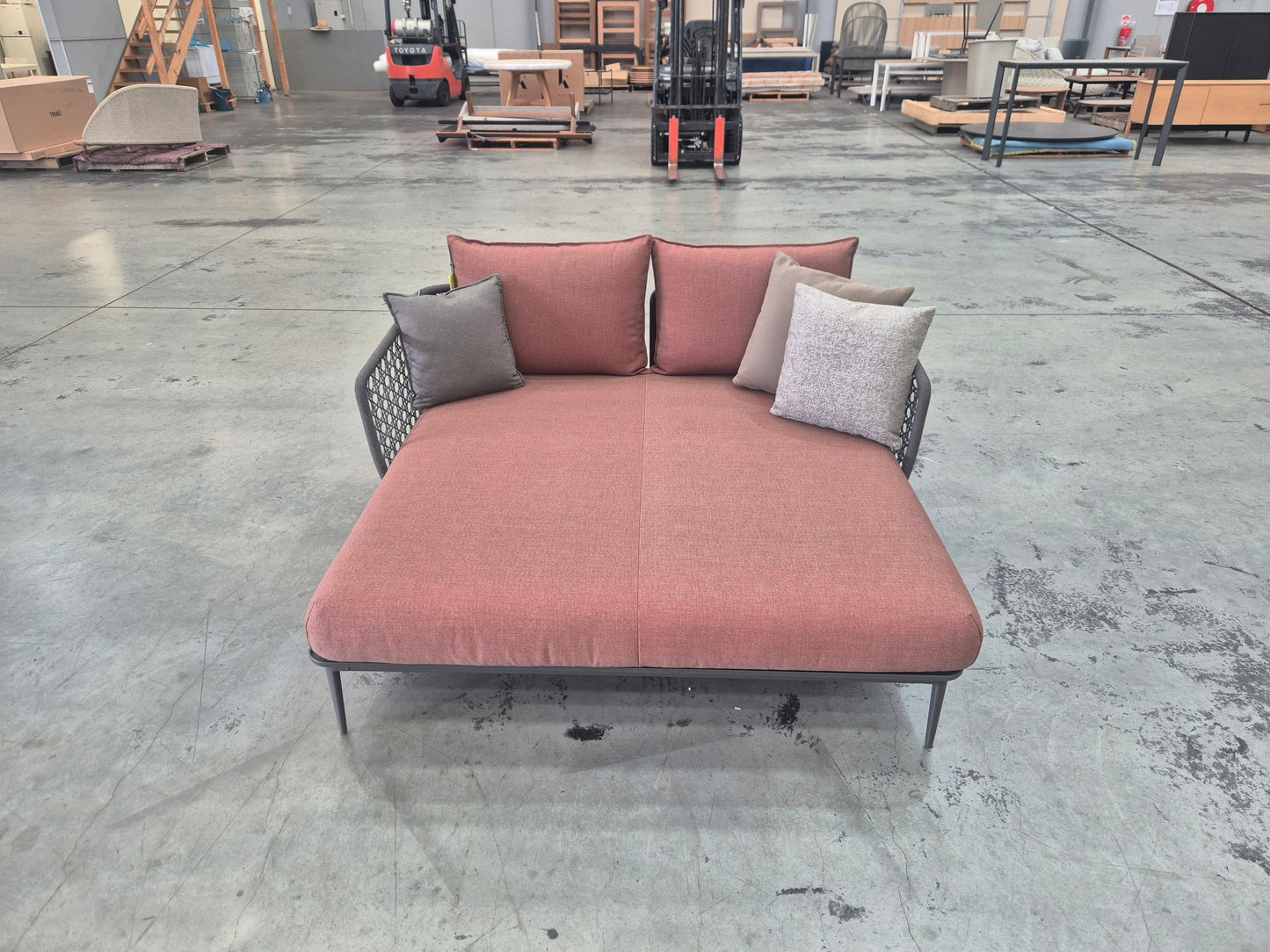Aireys Woven Daybed in Merlot Red