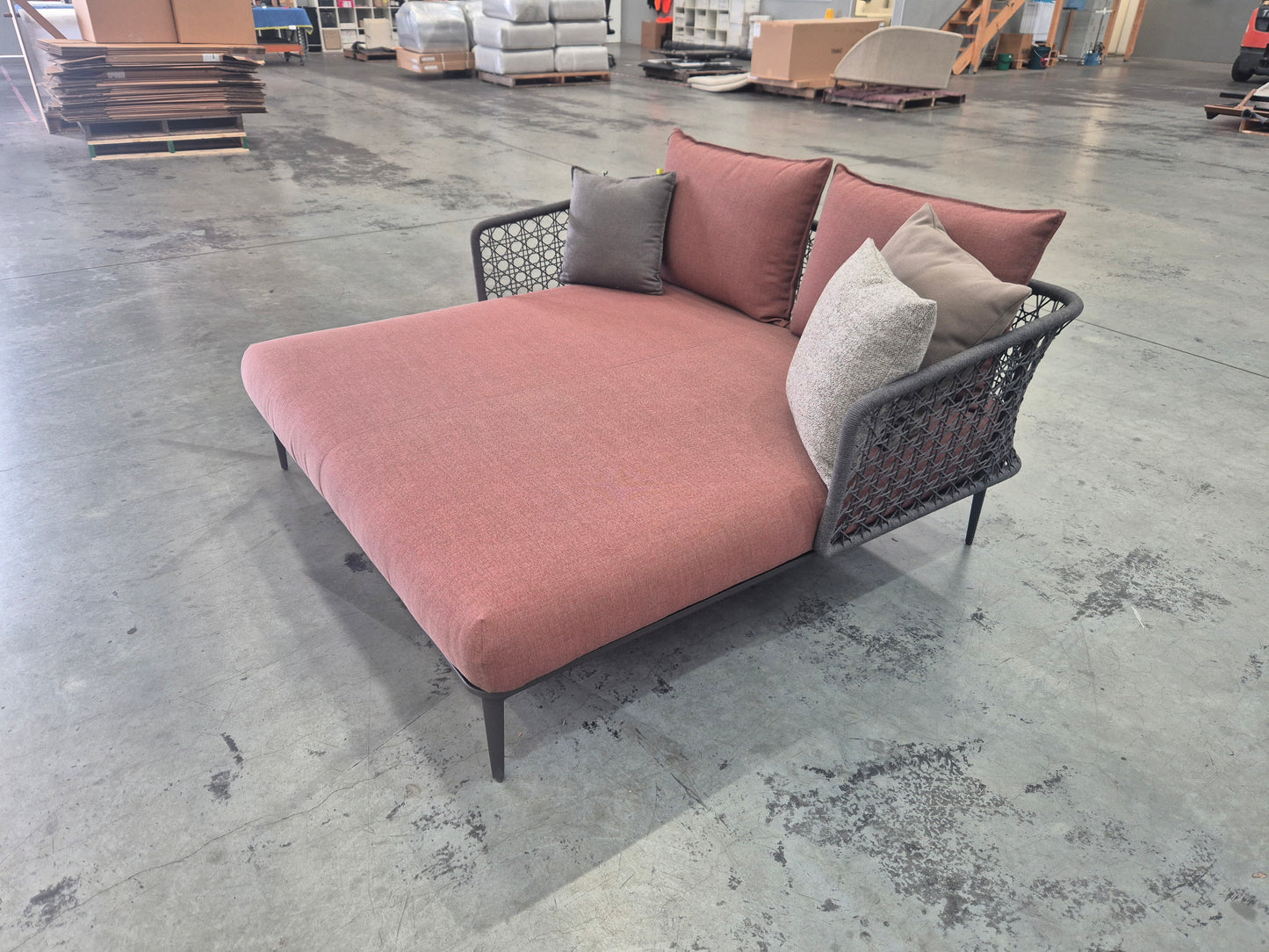 Aireys Woven Daybed in Merlot Red