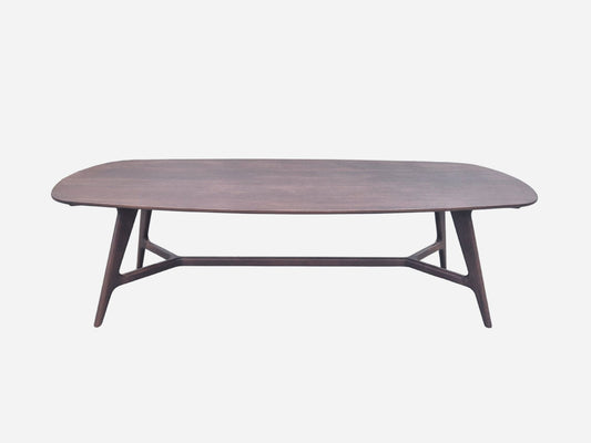 Johanna Elliptical Timber Table in Smoked Oak