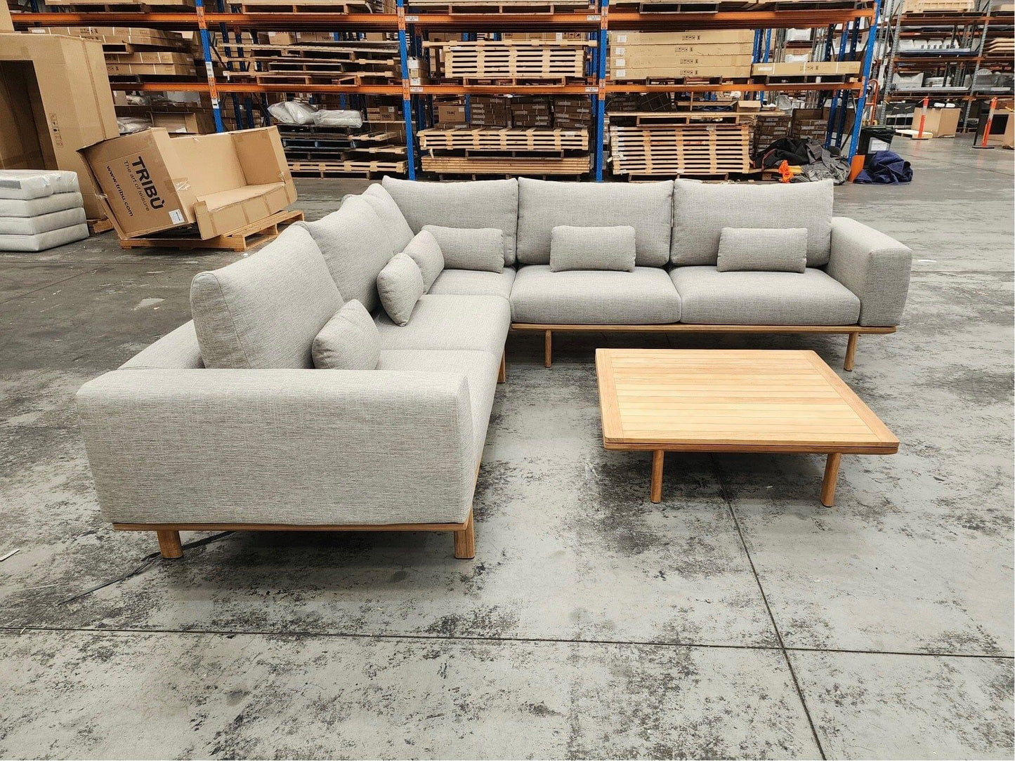 Addis Modular Sofa with Teak Base - Outdoor Furniture