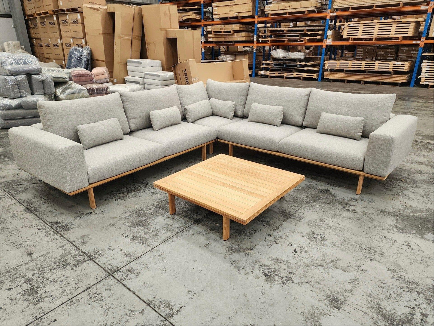 Addis Modular Sofa with Teak Base - Outdoor Furniture