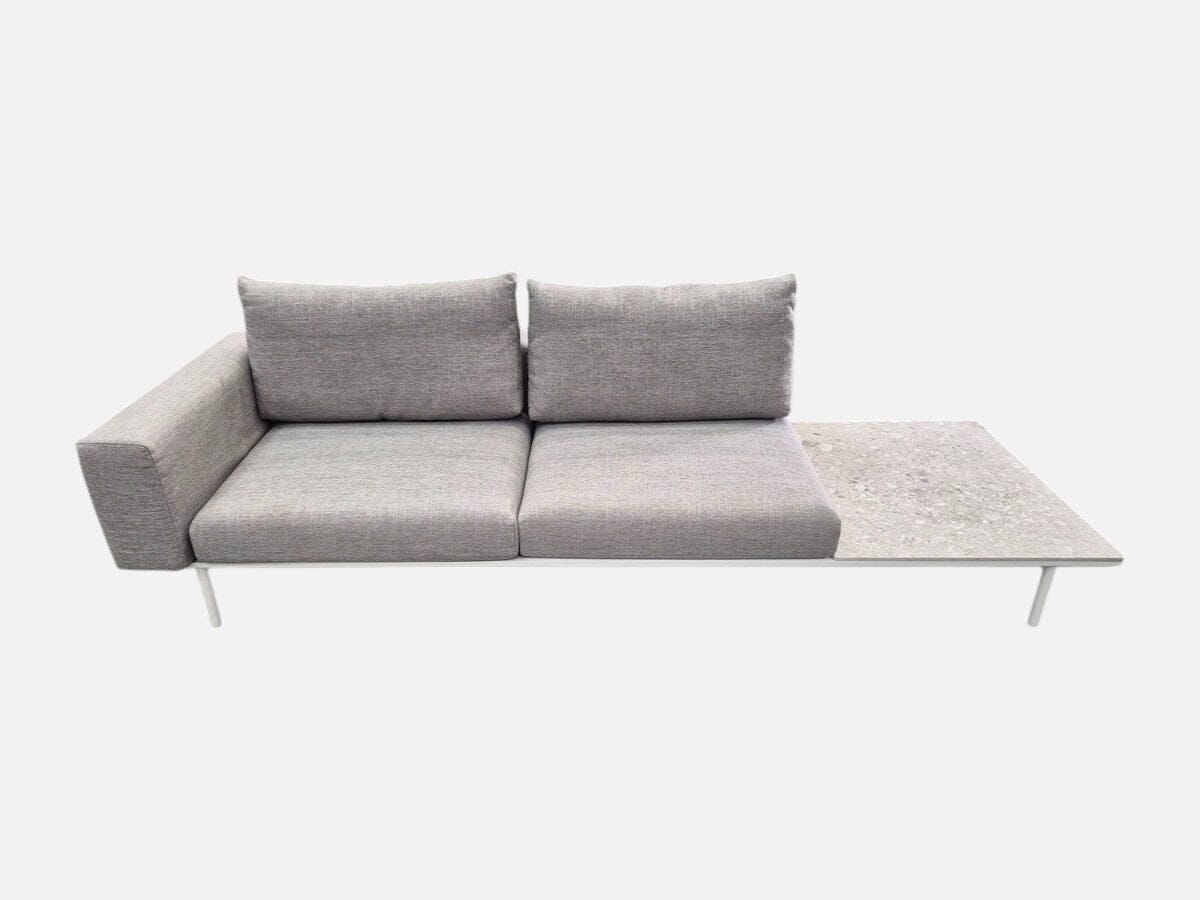 Addis Sofa Left Coffee Unit in Grey Outdoor Furniture Kett 