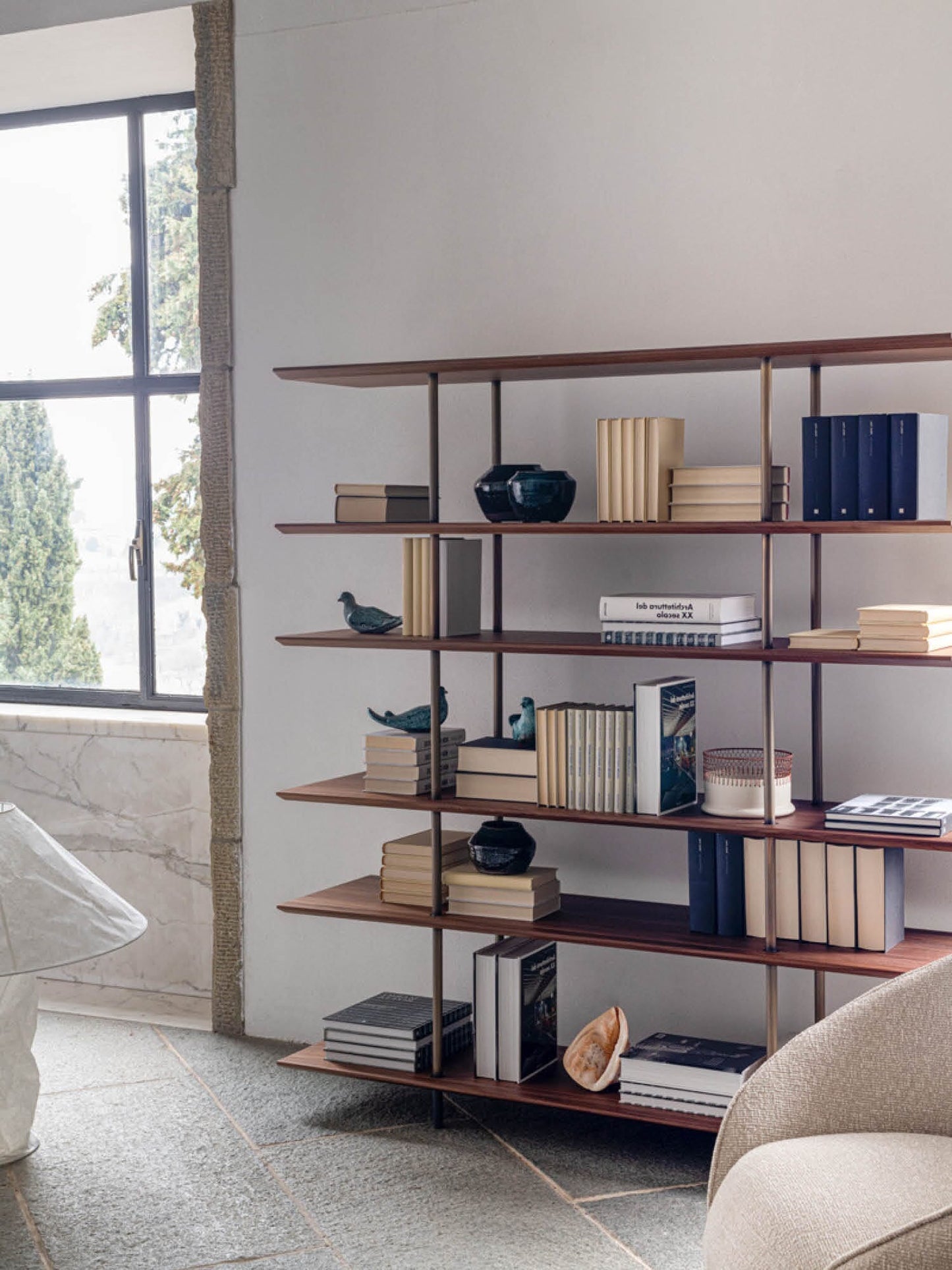Arial Bookcase Indoor Furniture Potocco 