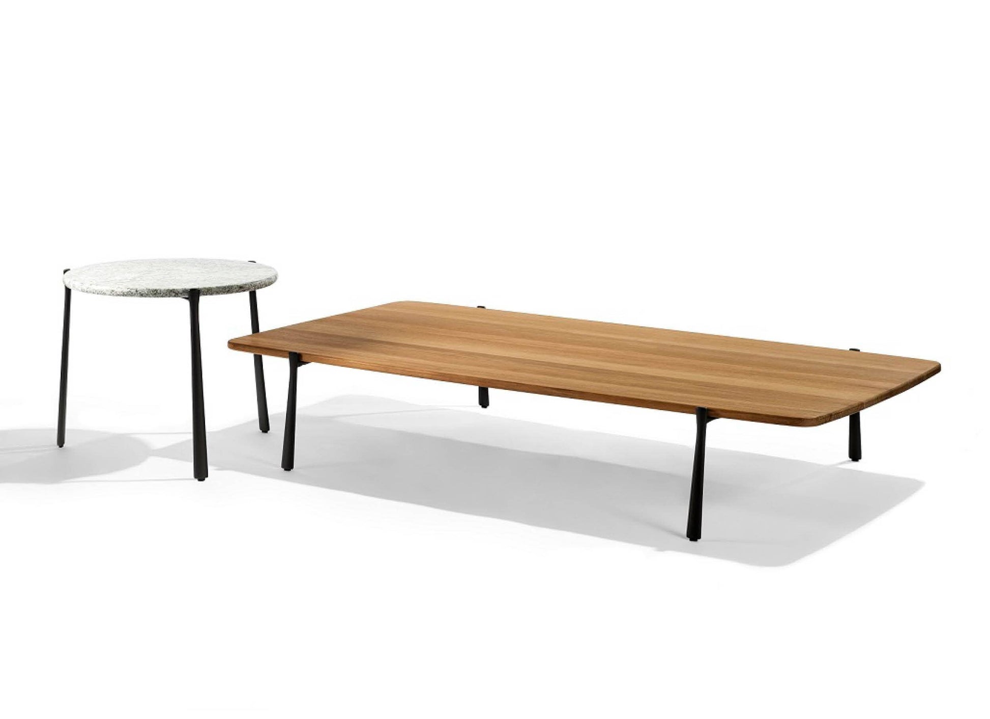 Branch Coffee Table Rectangular with Teak Top 20% Off Outdoor Furniture Tribu 