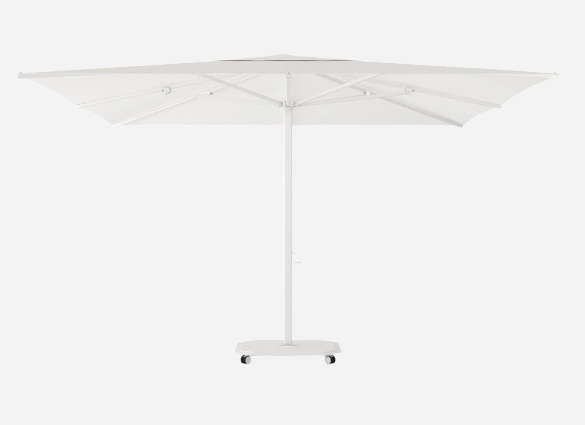 Caractere 400cm Centre Pole Umbrella in White - Outdoor Furniture