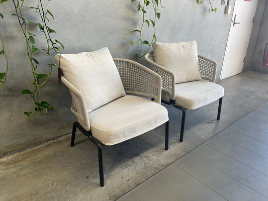 Contour Lounge Chairs in Wenge Linen (2)