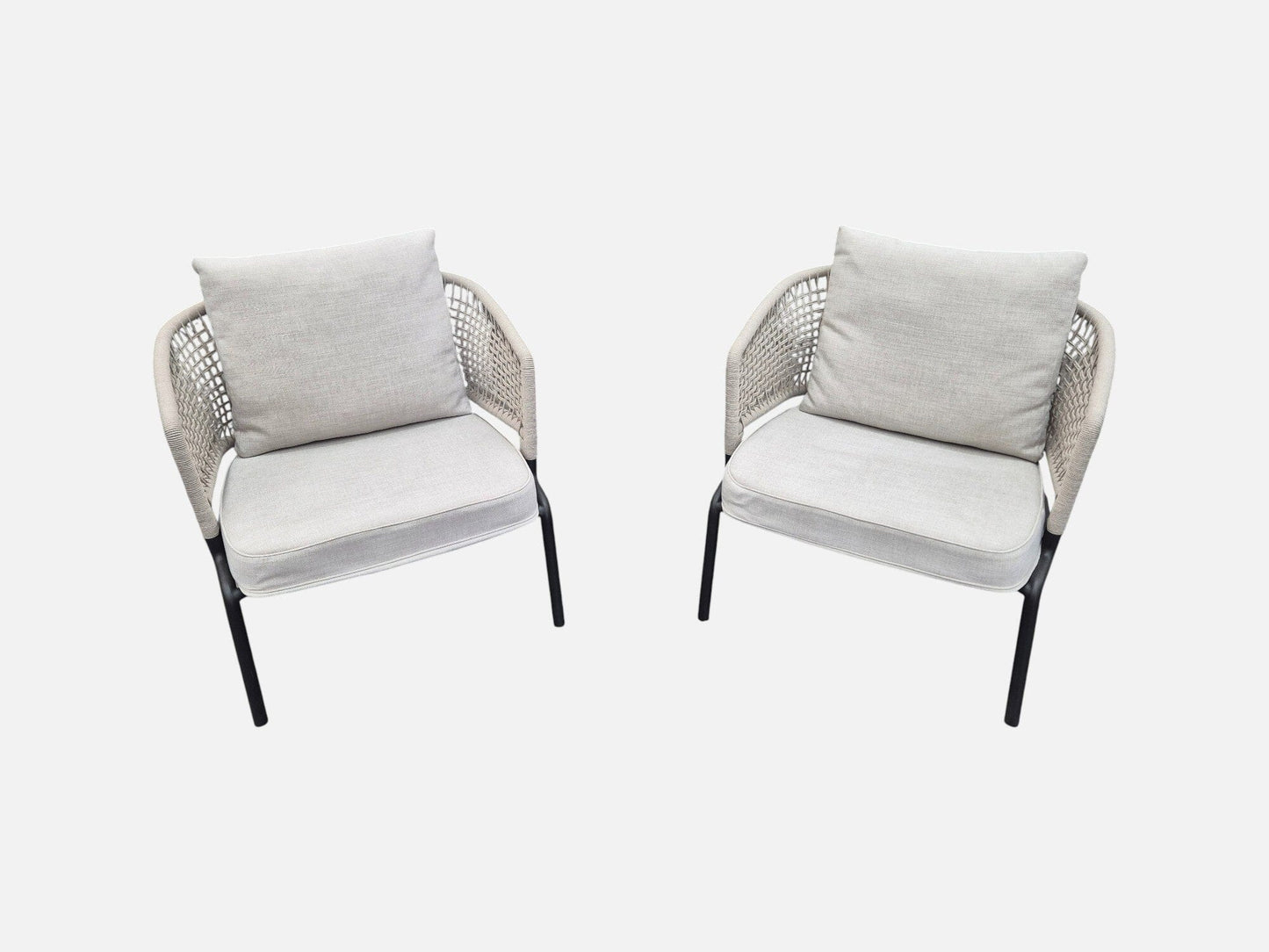 Contour Lounge Chairs in Wenge/Linen (2) Outdoor Furniture Tribu 