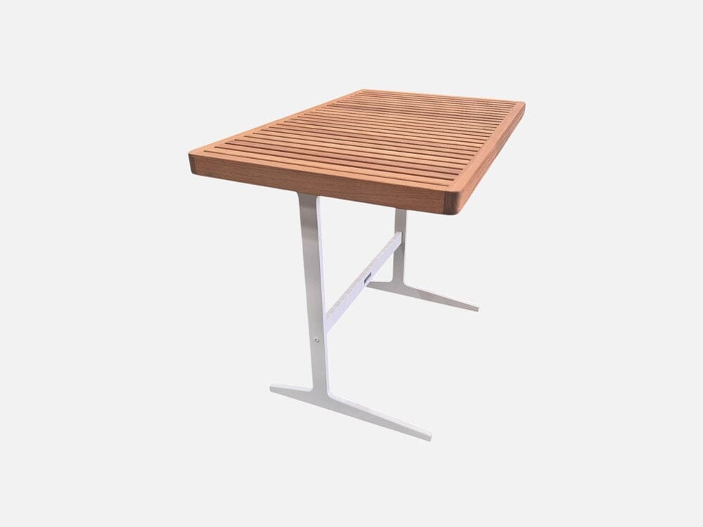Grid Side Table in White Outdoor Furniture Gloster 