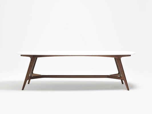 Johanna Elliptical Marble Table - Indoor Furniture
