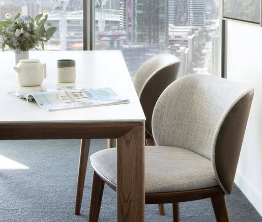 Johanna Sidechairs Light Walnut/Olive (4)