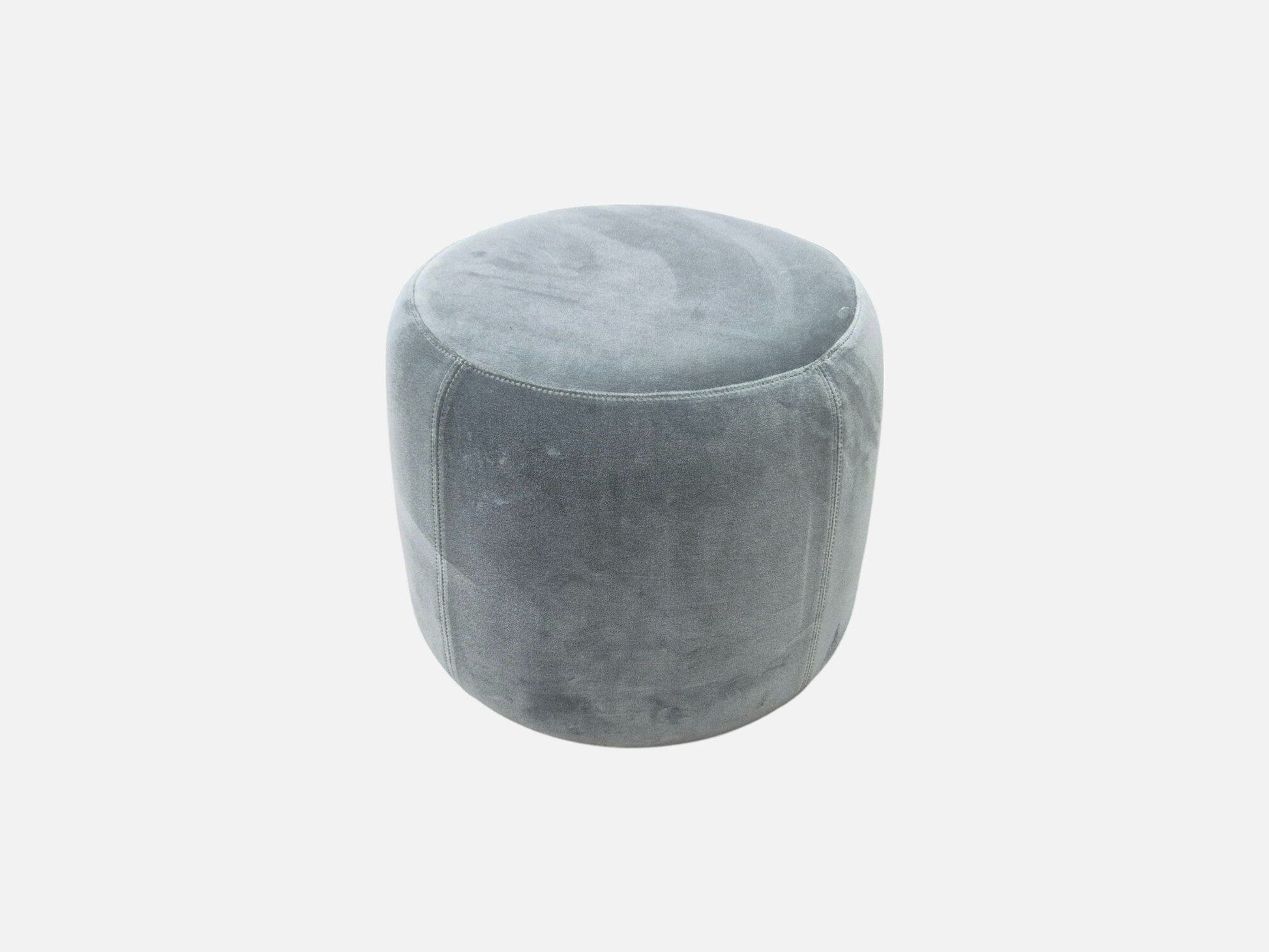 Johanna Small Ottoman in Velvet Graphite Indoor Furniture Kett 