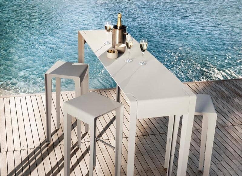 Mirthe Bar Table in Linen Outdoor Furniture Tribu 