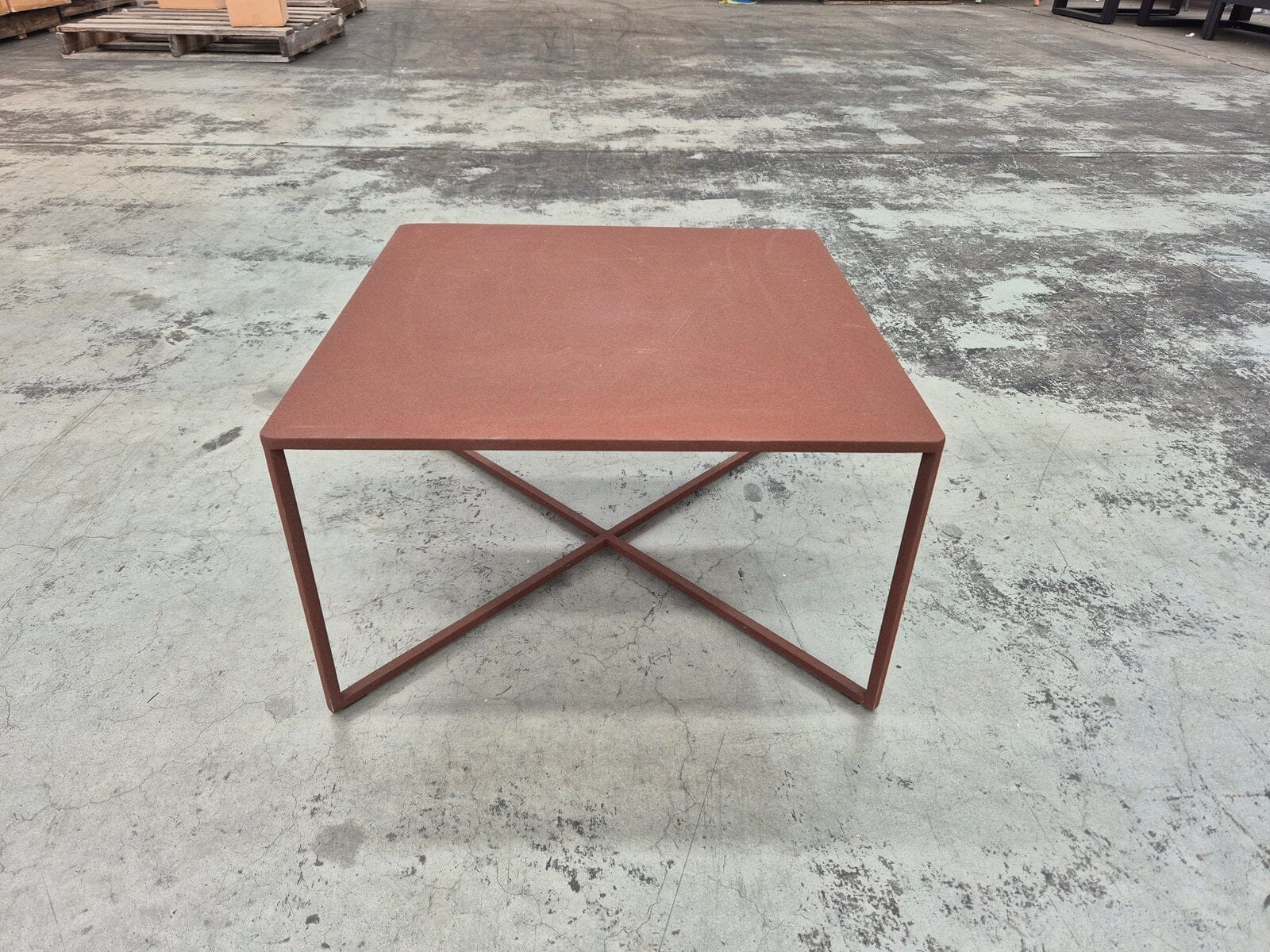 Natal Alu X Coffee Table in Burgundy Outdoor Furniture Tribu 