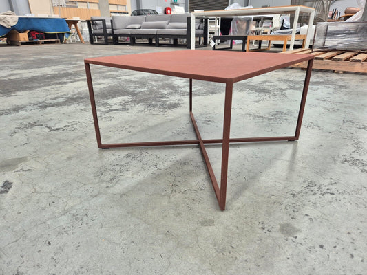 Natal Alu X Coffee Table in Burgundy