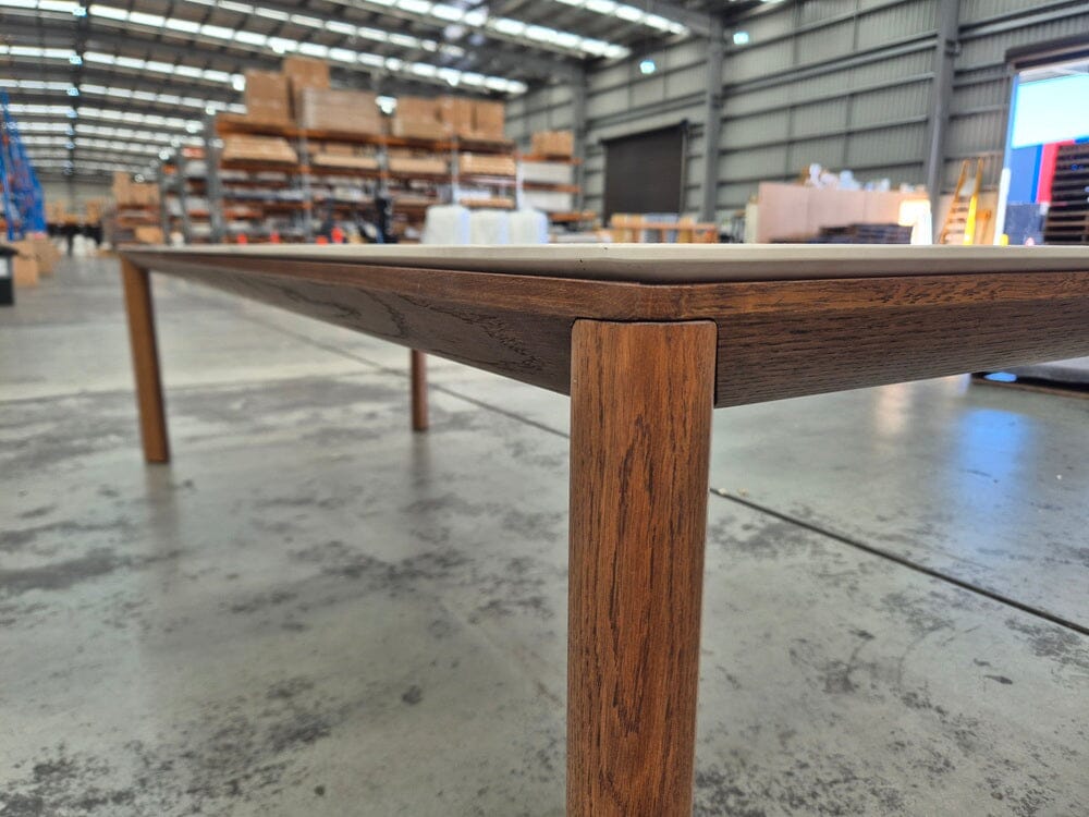 Otway Ceramic Dining Table 280cm Light Walnut Indoor Furniture Kett 