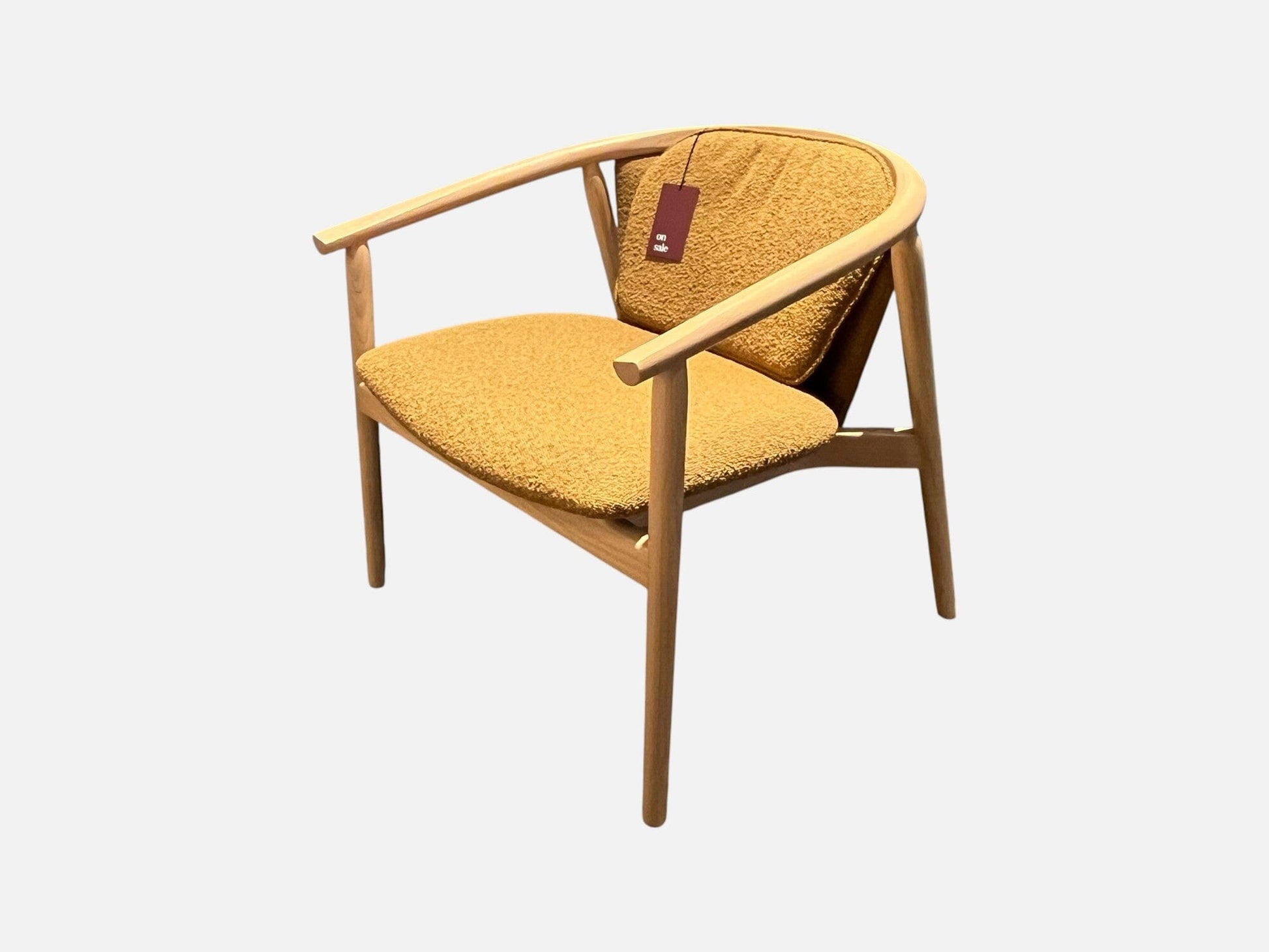 Otway Lounge Chair in Belize Gold Boucle Indoor Furniture Kett 