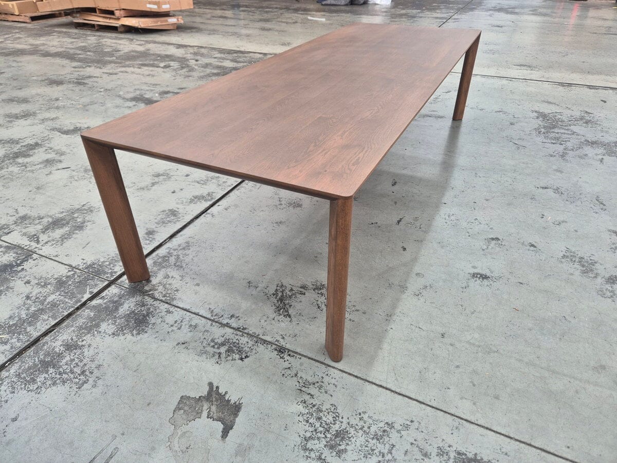 Otway Timber Dining Table 300cm in Light Walnut Indoor Furniture Kett 