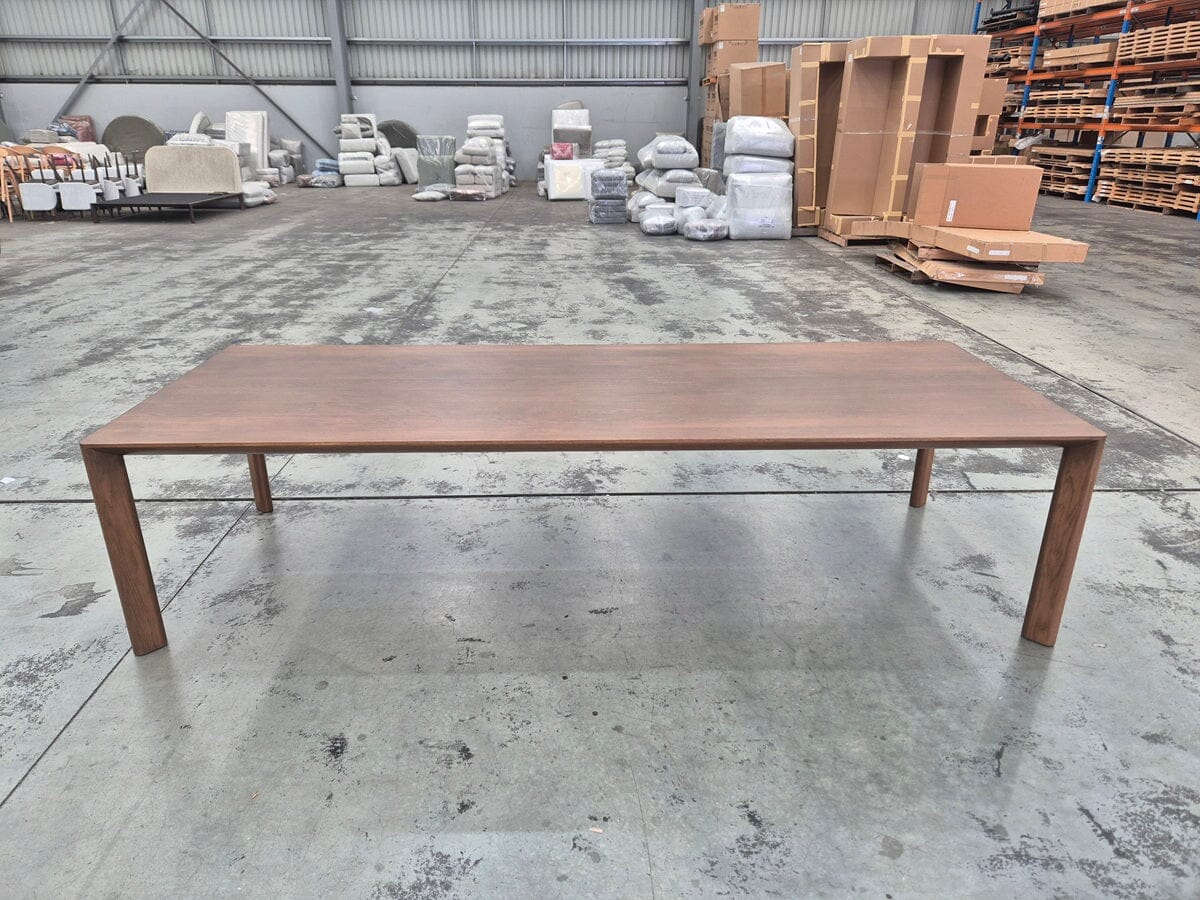 Otway Timber Dining Table 300cm in Light Walnut Indoor Furniture Kett 