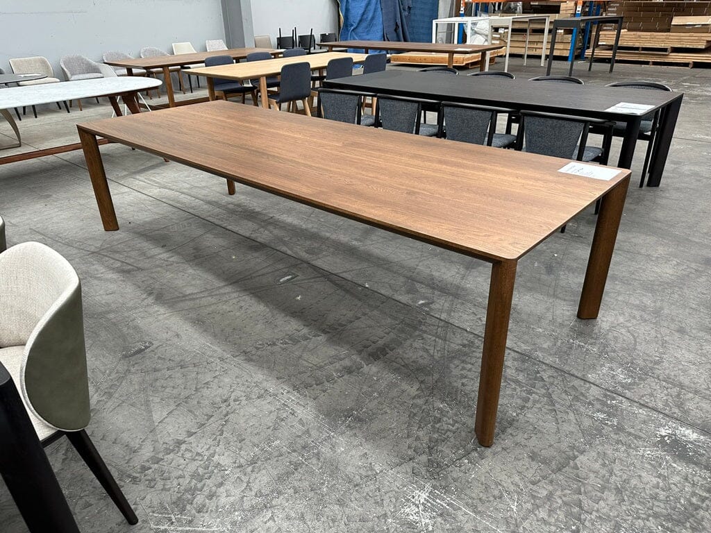 Otway Timber Dining Table 300cm Light Walnut Indoor Furniture Kett 