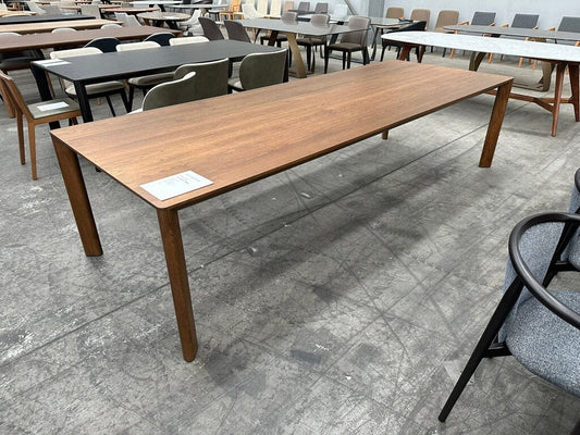 Otway Timber Dining Table 300cm Light Walnut Indoor Furniture Kett 