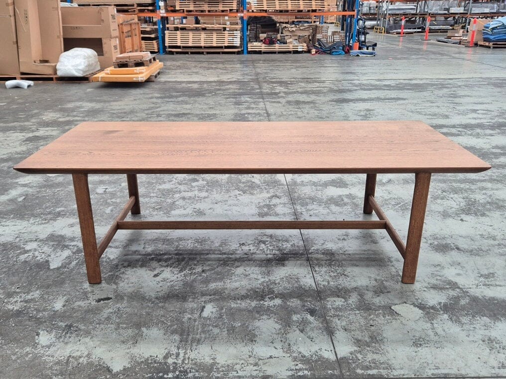 Otway Trestle Table 255cm in Light Walnut Indoor Furniture Kett 