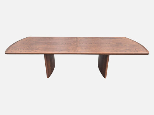 Portland Arc Dining Table 300cm in Light Walnut