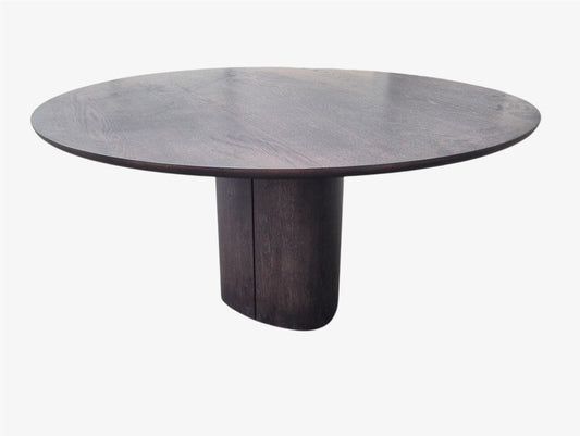 Portland Pedestal Dining Table in Smoked Oak Indoor Furniture Kett 