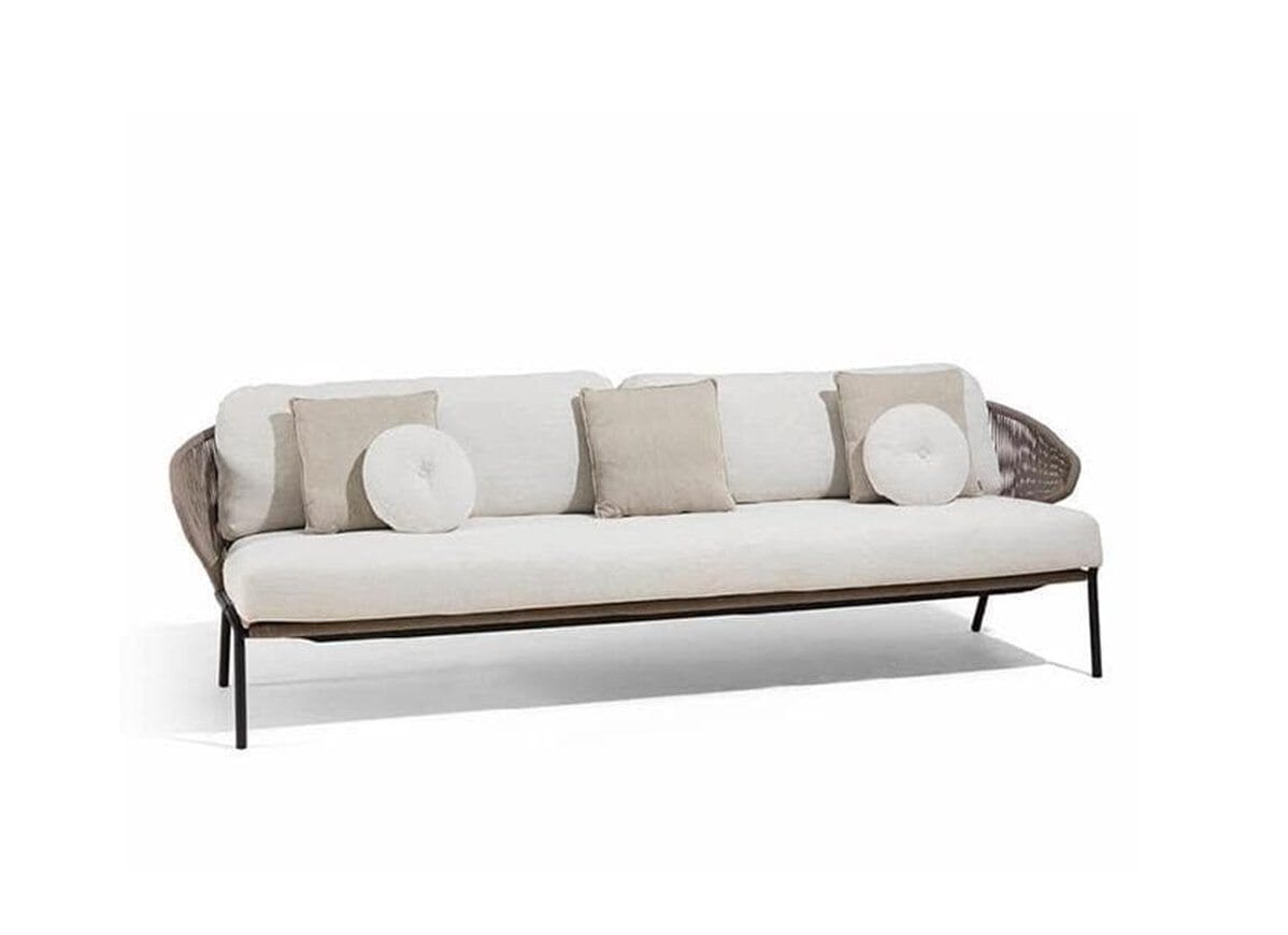 Radoc 3 Seater Sofa in Linen Sand Outdoor Furniture Manutti 